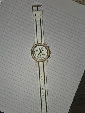 Lacoste Women’s Quartz White & Green Silicone Strap White Dial 40mm Watch 200084